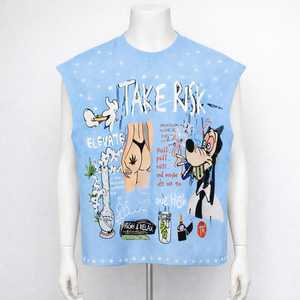 Wholesale Custom logo 100% Cotton Acid Washed Sleeveless T-shirt Men's Regular Fit 240 Grams Punk Style <b>Animal</b> Print Vest - Product Image 1