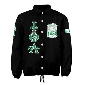 Iota Phi Lambda Women Custom Chapter Varsity Jacket Black Emerald Green Greek Letters Crest Number Year Bomber Coat Personalized - Product Image 5
