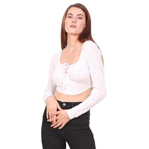 Top corto con logotipo personalizado para mujer, camiseta Unisex, Top de punto sin mangas Sexy, diseño liso para estilo informal de otoño para clubes nocturnos - Product Image 1