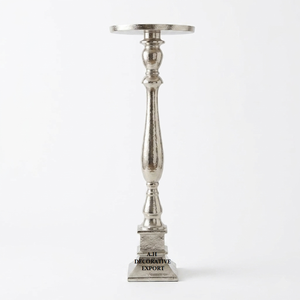 Luxury Metal Pillar Candle <b>Holder</b> Tall Wedding Table Centerpiece Stand Silver Finish Flower Stand Elegant Banquet Events Decor - Product Image 1