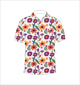 Men’s <b>White</b> Vintage Floral Print Polo Shirt Short Sleeve Casual Summer Golf <b>Tee</b> - Product Image 1