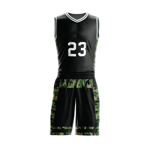 Best Selling Mens Basketball Uniform Jersey Shorts Set Breathable Sleeveless Plus Size Printed 100% Polyester - Product Image 1