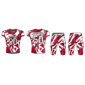 Uniforme de football américain sur mesure 100% polyester à manches courtes, séchage rapide, design de casque - Créez votre propre uniforme pour hommes - Product Image 2