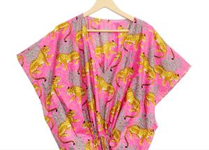 Nouveauté, vêtements de plage à imprimé animal, caftan en coton, robe de chambre, robe de demoiselle d'honneur pour femmes - Product Image 3