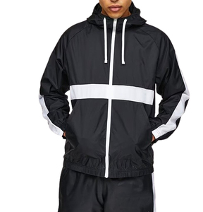 Custom Brand Streetwear Windbreaker Panel <b>Zipper</b> <b>Jacket</b> and Jogger Set High Quality Sportswear Racing Tracksuits for Men - Product Image 1