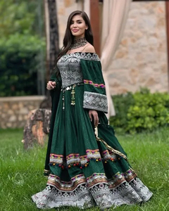 Nuevo vestido afgano Kuchi de alta demanda para mujer, hecho a mano, con bordados tradicionales, para mujer. - Product Image 3