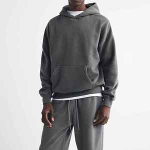 Men's Hooded Casual Acid Wash Tracksuits Polyester Cotton French Terry Fleece Eco-Friendly Breathable Oversized Sweatsuit Set - Product Image 5