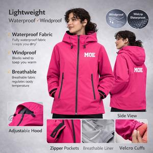 Veste de pluie unisexe tendance de haute qualité avec fermeture éclair imperméable pour hommes, design personnalisé pour hommes, coupe-vent respirant monocouche pour l'automne - Product Image 2