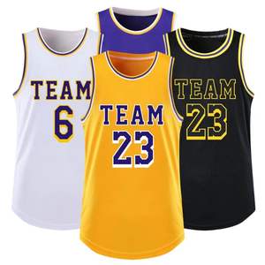 Maillots de basket-ball Sinewy Sports Fitness, édition classique, respirants, 100% polyester, nom du joueur, nom de l'équipe imprimés - Product Image 1