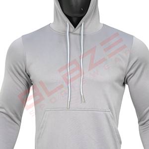 เสื้อมีฮู้ดสำหรับผู้ชายเสื้อมีฮู้ดผ้าหนาสำหรับใส่ออกกำลังกายวิ่งวิ่งออกกำลังกายมีเชือกรูดสีชมพูอ่อน280Gsm - Product Image 3