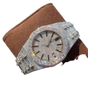 Vvs Moissanite Watch Hip Hop Ap Top Brand Relojes de cuarzo de lujo Iced Out Pass Diamond Tester Vvs Diamond Watch para hombres - Product Image 1