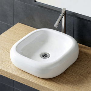 Vasque décorative en porcelaine Vistaar, lavabo sur pied moderne et luxueux pour hôtel, villa, décoration intérieure de salle de bain - Product Image 3