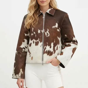 Vestes en cuir de vachette pour femmes au design unique, qualité supérieure, design personnalisé, style décontracté, coupe régulière, vestes en cuir de vachette tendance - Product Image 3