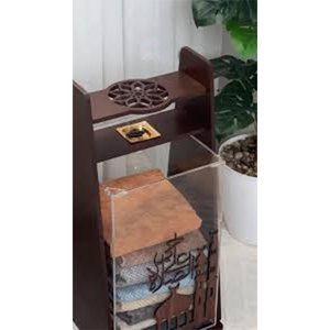 Elegante Quemador de Incienso de Madera con Estuche de Almacenamiento de Acrílico Transparente, Diseño de Mezquita, Perfecto para Aromatizar y Decorar el Hogar Moderno - Product Image 4