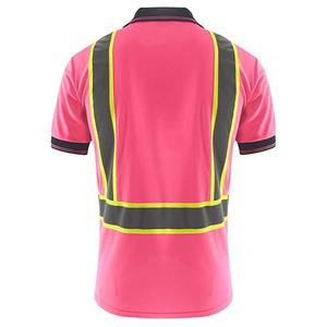เสื้อโปโลสะท้อนแสงแบบเรืองแสง OEM ผลิตจากโพลีเอสเตอร์ ได้รับการรับรองมาตรฐาน CE เหมาะสำหรับงานก่อสร้าง งานจราจร และกิจกรรมกีฬา แขนสั้น - Product Image 3