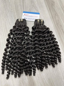 Cheveux humains vietnamiens 100% naturels, noirs, bouclés à la vapeur, tissage machine, qualité supérieure, sans perte ni nœuds - Product Image 6
