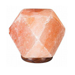 Lampe en sel de l'Himalaya, forme géométrique, artisanat naturel sculpté, respectueux de l'environnement, Feng Shui, Sian Enterprises, décoration d'intérieur - Product Image 3