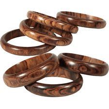 Handmade <b>Wooden</b> Cuff Bangle Bracelet Vintage Style <b>Rustic</b> Fashion Jewelry Geometric/Floral Design Women's Accessory Uttar - Product Image 3