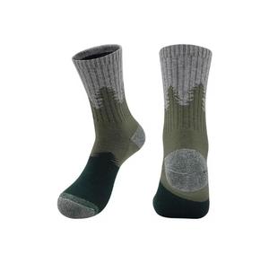<b>Men's</b> Wool Nylon Crew <b>Socks</b> Standard Knitted Summer Breathable Solid Red Gray <b>Sports</b> <b>Socks</b> - Product Image 3