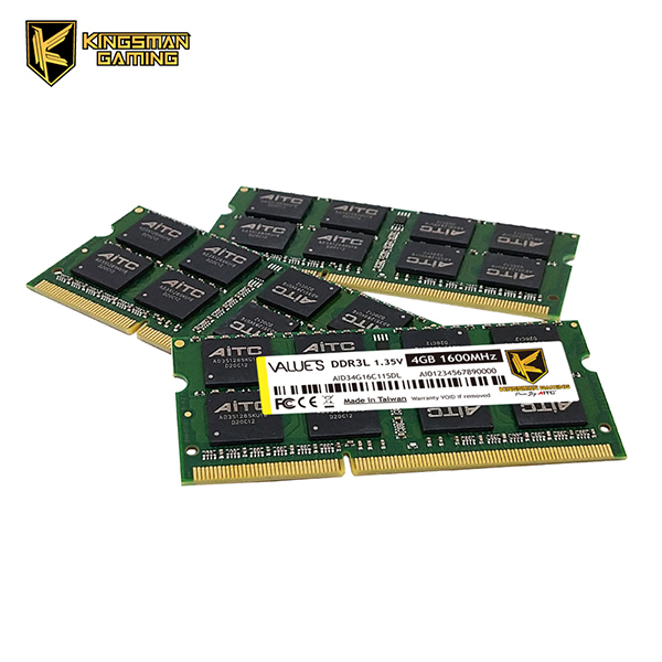 AITC KINGSMAN 4GB DDR3L 1600MHz SODIMM Laptop PC RAM Memory in Stock Low Voltage