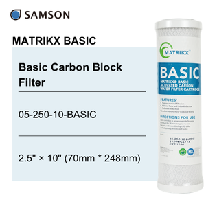 Filtro de Bloque de Carbón MATRIKX BASIC 05-250-10 de 10 Pulgadas - Product Image 2