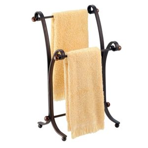 Support à serviettes moderne en fer avec finition thermolaquée, meuble de salle de bain durable pour accrocher efficacement les serviettes - Product Image 2