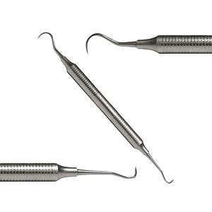 Jacquette Towner antérieure Détartreur de faucilles dentaire à double extrémité Poignée facile Outil en acier Plastique Source d'alimentation manuelle PAR VIDIFIVE - Product Image 1