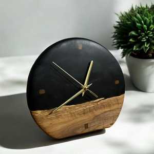 Latest Design Table Decorate <b>Clock</b> for Livingroom Natural Wooden and Resin Table <b>Clocks</b> at Reasonable Price - Product Image 2