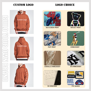 Sweat à capuche surdimensionné en molleton 100% coton French Terry de qualité supérieure, impression en relief, streetwear, sweat à capuche personnalisé OEM - Product Image 5