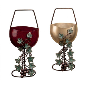 Juego de 2 Adhesivos Modernos para Pared con Diseño de Copas de Vino Verticales para Cumpleaños y Aniversarios - Product Image 1
