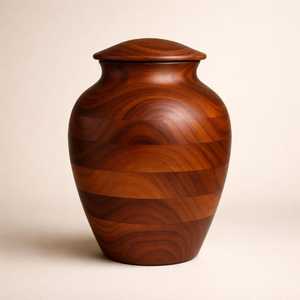 Urnas de Madera Modernas, Redondas, Pulimentadas y Hechas a Mano, Coloridas, para Cenizas de Cremación de Adultos, Hombres y Mujeres, Decoración Funeraria para Mesa, Hogar y Mascotas - Product Image 3