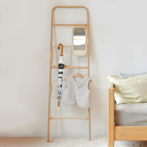 Échelle en rotin pour rangement et décoration, porte-serviettes, organiseur de chambre, accessoires - Product Image 5