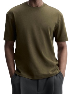 T-shirt à manches courtes à col en O pour hommes 100% coton à séchage rapide et durable Conception personnalisée pour les vêtements de plein air Couleur unie vierge 200 grammes - Product Image 1