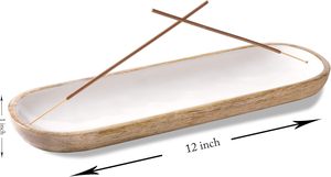 Porte-encens en bois avec cendrier pour bâtonnets d'encens, brûleur d'encens, décoration d'intérieur, diffuseur d'arômes - Product Image 3
