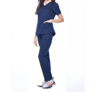 High Quality Women Medical Scrubs <b>Set</b> Wholesale V-neck Nursing Uniform Hospital <b>Doctor</b> Scrub Suit Dental Clinic Workwear Suit - Product Image 3