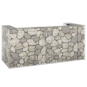 Pared de gaviones de acero galvanizado para cubos de basura 100 \ "x39.4 \" x43.3 \ "Dimensiones - Product Image 1