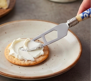 Modern Stainless Steel <b>Cheese</b> <b>Knife</b> <b>Set</b> With Blue Handle Durable Kitchenware For Serving <b>Cheese</b> Camping Use And Dining Use - Product Image 5