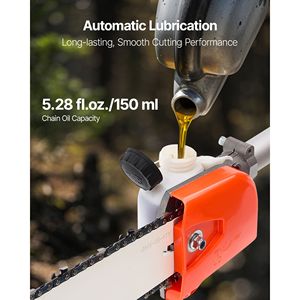 Motosierra a gasolina de 2 tiempos 52CC con barra de corte de 14 pulgadas, tanque de combustible de 30 onzas y podadora de árboles inalámbrica de 7.2 pulgadas - Product Image 5