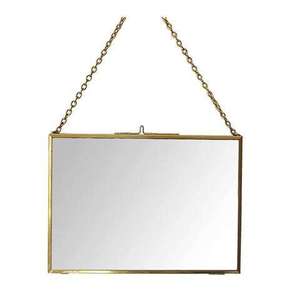 Gold Metal Rectangular Mirror <b>Frame</b> Hanging Vertical Wall Decor Home Livingroom <b>Wedding</b> Gift Use Photo <b>Frame</b> Stand - Product Image 2