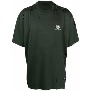 T-shirt pour homme en coton 100% délavé, nouveau design, coupe ample, imprimé, pour usage extérieur, vente en gros, vêtements de mode - Product Image 3