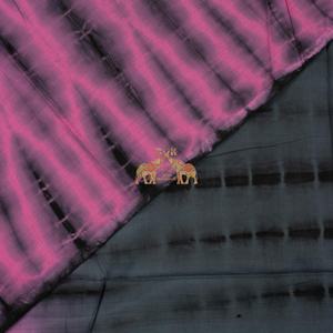 Tissu en coton noir et rose tie-dye fait main, doux, respirant et imprimé, idéal pour la couture, les robes, la décoration intérieure et le bricolage - Product Image 5