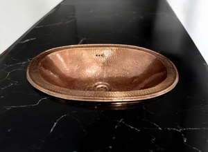 Oferta Especial: Lavabo Moderno de Cobre Martillado y Cepillado, de Metal Sólido, Hecho a Mano, Ecológico, en Stock, Tipo Vessel, Redondo, para Baño - Product Image 4