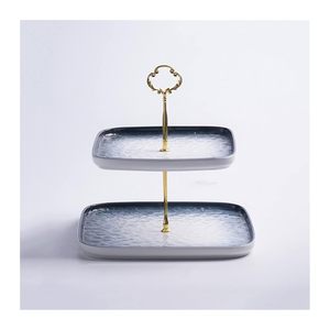 Aluminium <b>Rotating</b> Cake Decorating <b>Stand</b> with Metal Handles Square Dessert Table Cupcake <b>Display</b> Detachable Pastry Serving - Product Image 1