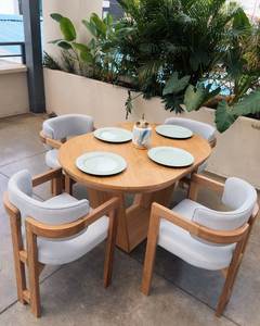 Table à manger ovale en bois extensible, table de salle à manger en bois moderne, mobilier de restaurant, design personnalisé - Product Image 3