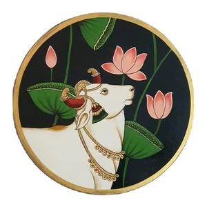 Plato de Pared de Madera Tradicional Rajasthani Estilo Art Deco para Decoración del Hogar, Aniversario, Bar Mitzvah, Diwali, Boda, Cumpleaños, Pascua y Otras Ocasiones - Product Image 1