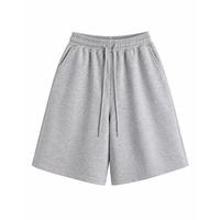 Shorts Bermuda en coton noir uni pour homme avec cordon de serrage, vêtements décontractés