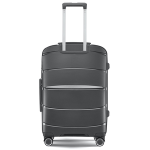 Valise de voyage Roziv Sports en cuir véritable avec roulettes pivotantes, légère, extensible, approuvée pour la cabine et le bagage à main, idéale pour les week-ends - Product Image 3