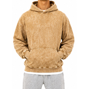 Sudadera con Capucha Vintage Lavada al Ácido al por Mayor para Hombre y Mujer, Unisex, de Forro Polar Grueso, Estilo Urbano, Fabricante de Sudaderas con Bordado Personalizado - Product Image 1