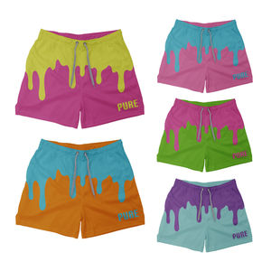 Nouveau design, shorts de sport en mesh pour hommes, style streetwear, personnalisés, motif donut et crème glacée, 5 pouces, sublimation, à prix raisonnable. - Product Image 4
