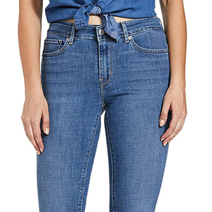 Jeans de Mezclilla Elásticos de Alta Calidad para Mujer, Pantalones Ajustados Transpirables con Lavado Personalizado en Venta - Product Image 4